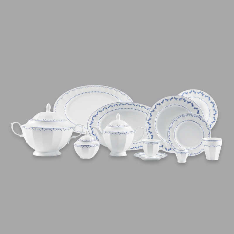 سرویس غذاخوری 103 پارچه 12 نفر چینی زرین ایران مدل فرانسیس سری نئوکلاسیک درجه یک