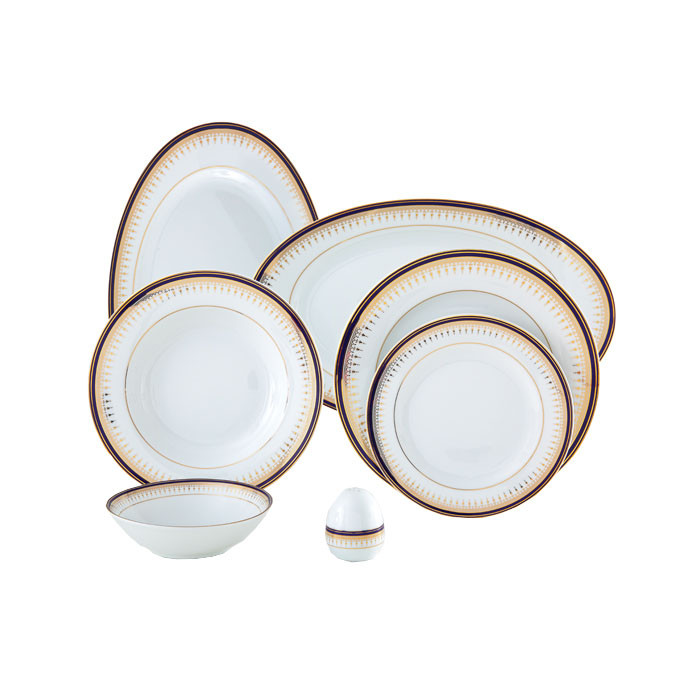 سرویس چینی 28 پارچه غذا خوری چینی زرین ایران سری ایتالیا اف مدل خاطره درجه عالی