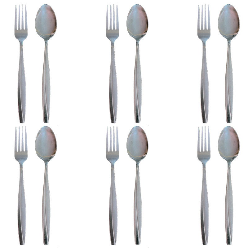 ست قاشق و چنگال غذاخوری 12 پارچه مدل mayz