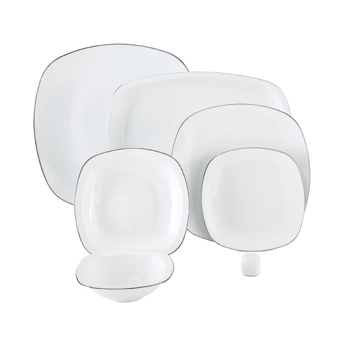 سرویس غذاخوری27 پارچه کواترو چینی زرین ایران مدل سمن درجه عالی