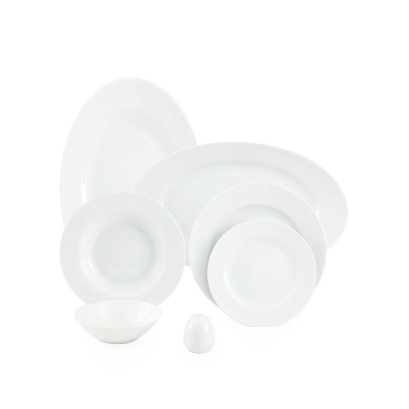 سرویس غذاخوری 28 پارچه چینی زرین ایران مدل ایتالیا اف درجه سه